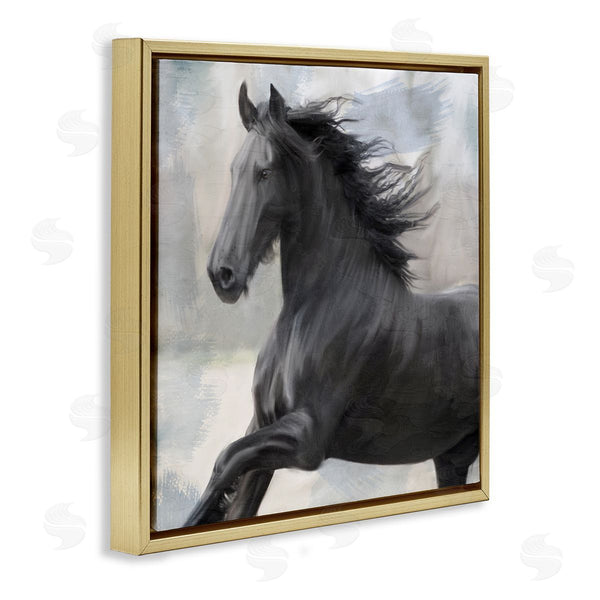 Stupell Industries Kim Allen | Black Stallion Horse