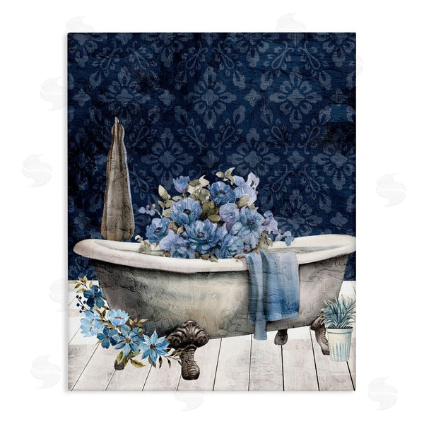stupell industries Kim Allen | Blue Bath Floral Tub