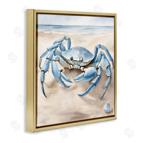 Stupell Industries Kim Allen | Blue Crab On Beach