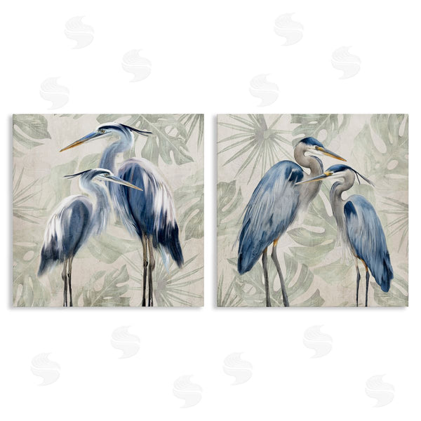 stupell industries Kim Allen | Blue Heron Palm Pair