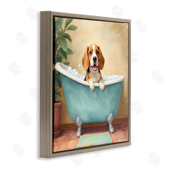 Stupell Industries Kim Allen | Bubble Bath Hound Dog