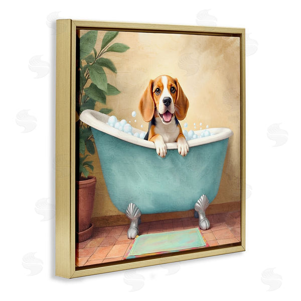Stupell Industries Kim Allen | Bubble Bath Hound Dog