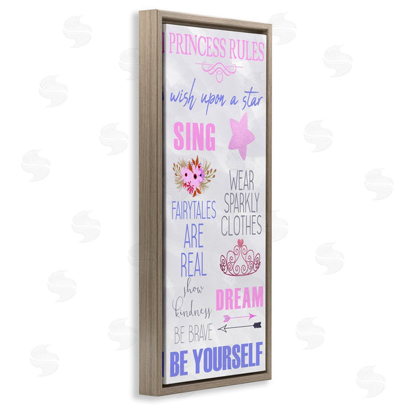 Stupell Industries Kim Allen | Rules For Princesses