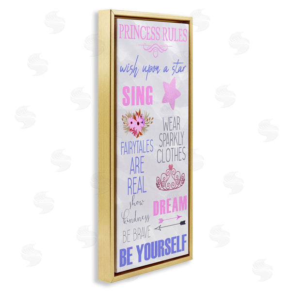 Stupell Industries Kim Allen | Rules For Princesses