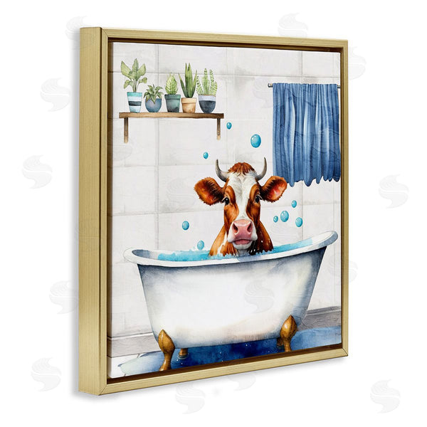 Stupell Industries Kim Allen | Suds Cow Bathtub