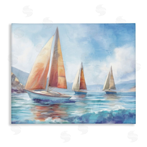 stupell industries Kim Allen | Three Boats Drifting