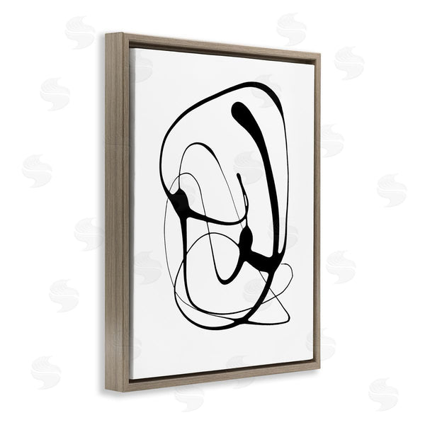 Stupell Industries Lanie Loreth | Black Modern Swirl