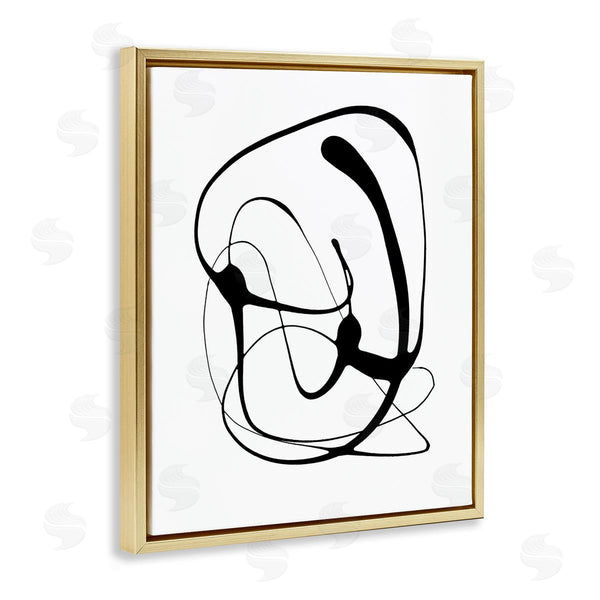 Stupell Industries Lanie Loreth | Black Modern Swirl