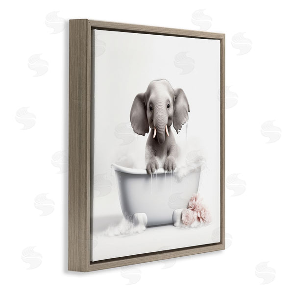 Stupell Industries Lazar Studio | Baby Elephant Bath