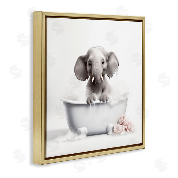 Stupell Industries Lazar Studio | Baby Elephant Bath