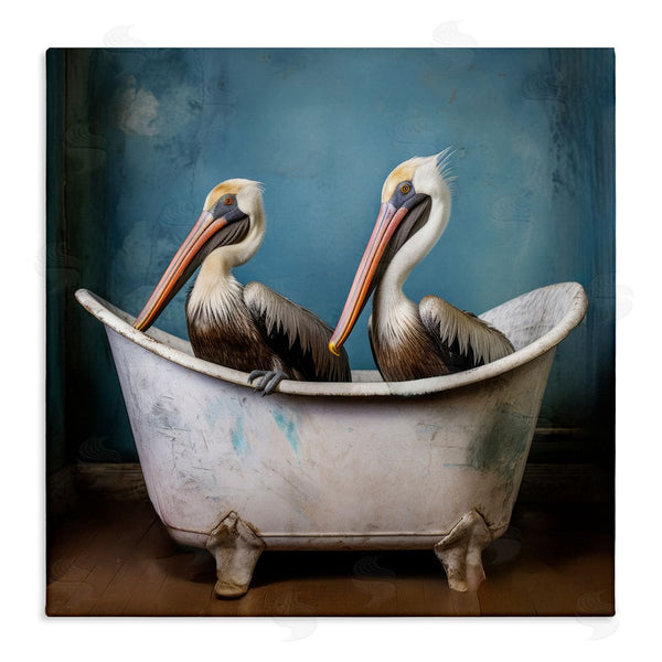 stupell industries Lazar Studio | Pelican Bath Time