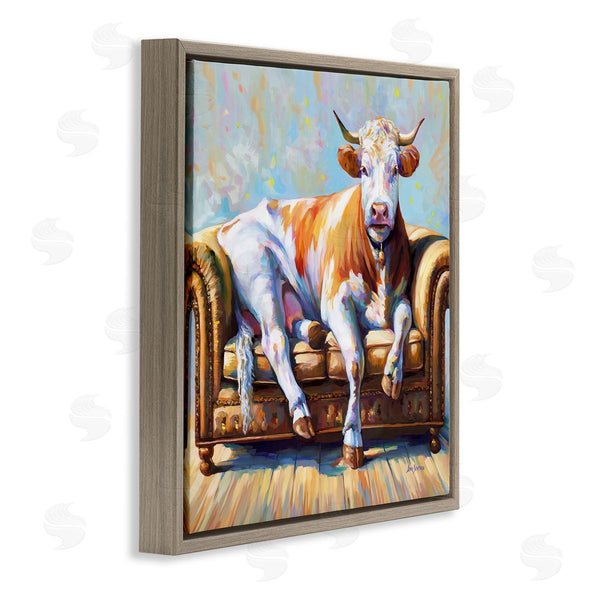 Stupell Industries Leon Devenice | Cow's Day Off