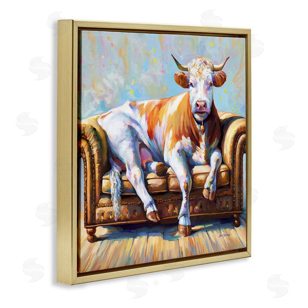 Stupell Industries Leon Devenice | Cow's Day Off