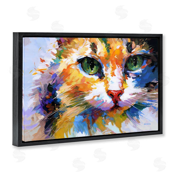 Stupell Industries Leon Devenice | Manx Cat Gaze