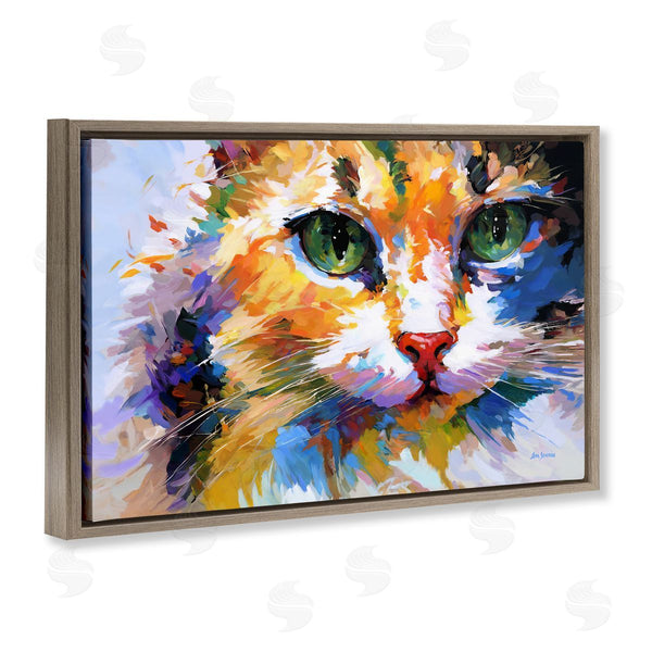 Stupell Industries Leon Devenice | Manx Cat Gaze