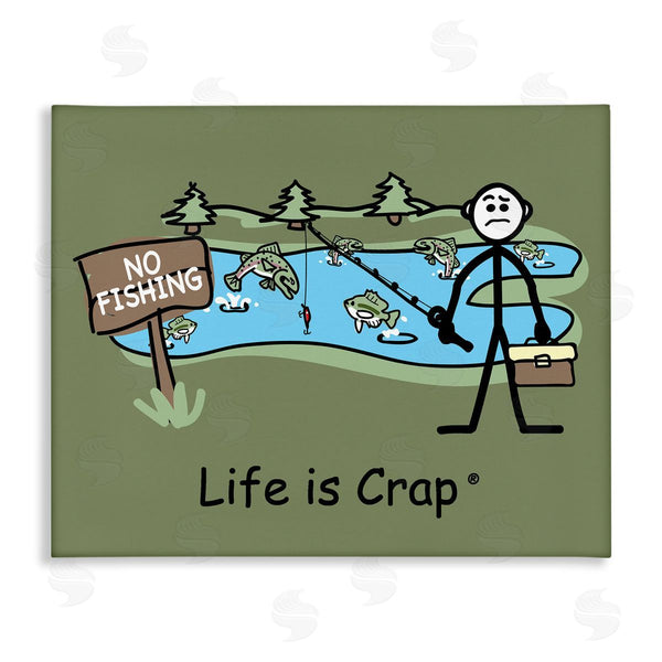 stupell industries LIC | No Fishing at Pond Wall Art