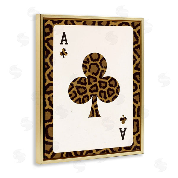 Stupell Industries Lil' Rue | Ace Of Clubs Leopard