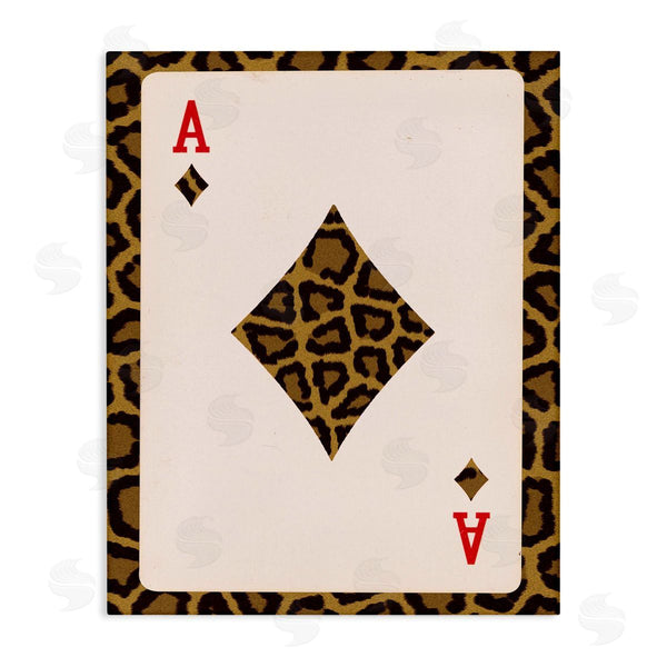 stupell industries Lil' Rue | Ace of Diamonds Leopard