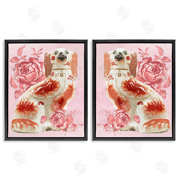 Stupell Industries Lil' Rue | Antique Dog Figurines