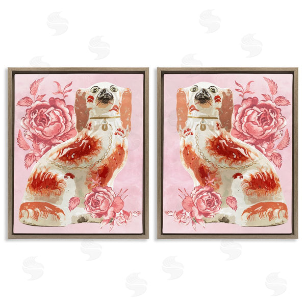 Stupell Industries Lil' Rue | Antique Dog Figurines