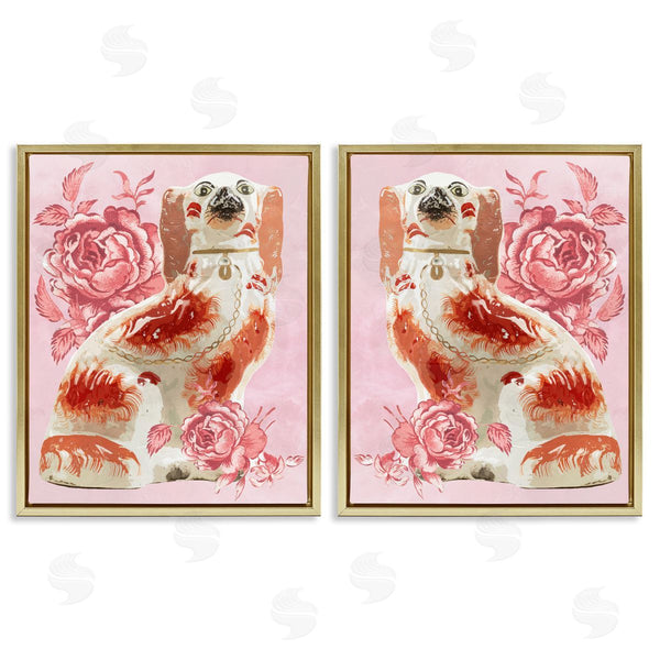 Stupell Industries Lil' Rue | Antique Dog Figurines
