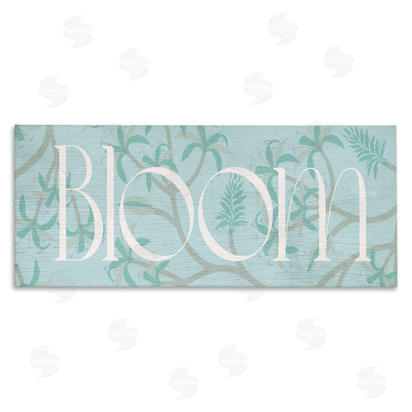 stupell industries Lil' Rue | Blue Toned Bloom Phrase