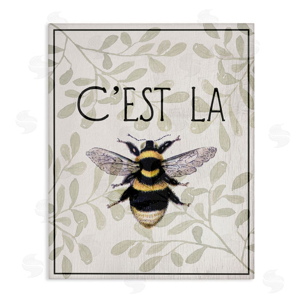 stupell industries Lil' Rue | French Bee on Floral