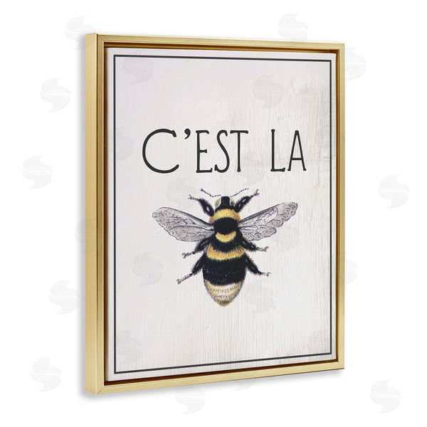 Stupell Industries Lil' Rue | French Bee Phrase