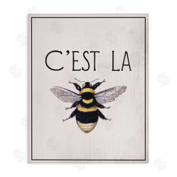 stupell industries Lil' Rue | French Bee Phrase