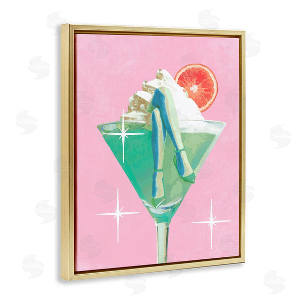 Stupell Industries Lil' Rue | Glam Legs With Cocktail