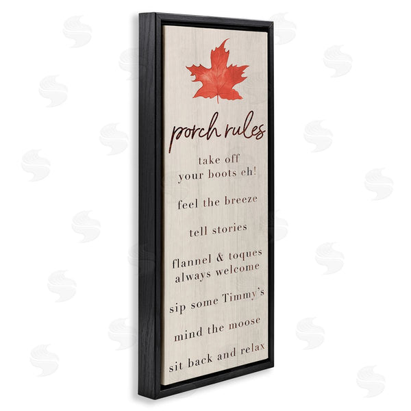 Stupell Industries Lil' Rue | Maple Leaf Porch Rules