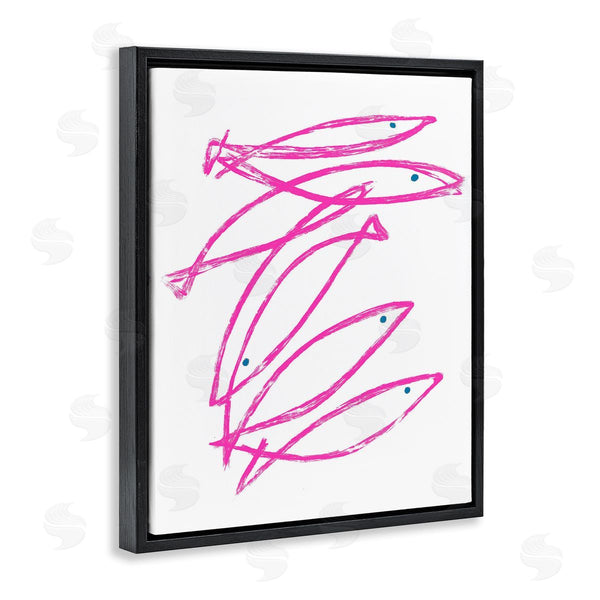 Stupell Industries Lil' Rue | Minimalist Pink Fish