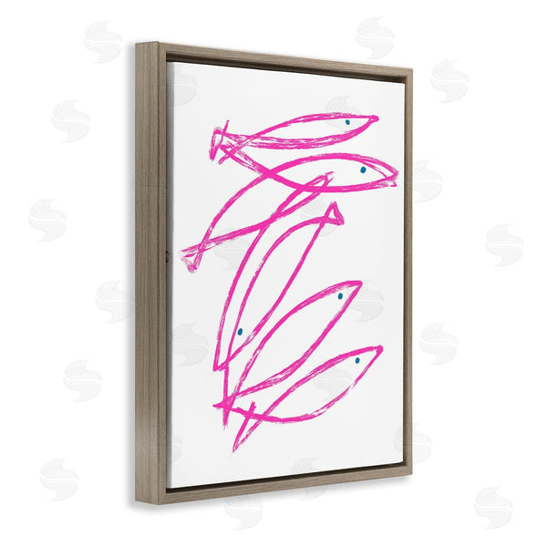 Stupell Industries Lil' Rue | Minimalist Pink Fish
