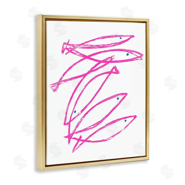 Stupell Industries Lil' Rue | Minimalist Pink Fish