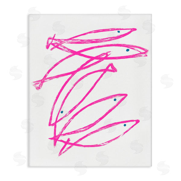 stupell industries Lil' Rue | Minimalist Pink Fish