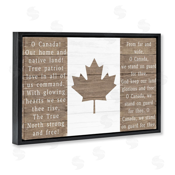 Stupell Industries Lil' Rue | O Canada Rustic Anthem