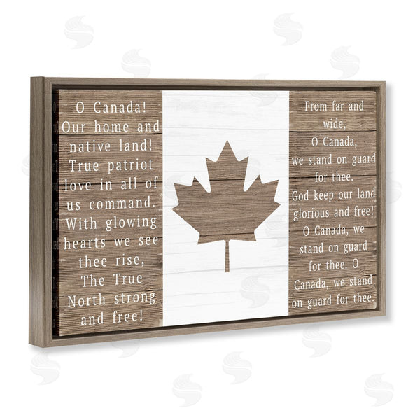 Stupell Industries Lil' Rue | O Canada Rustic Anthem