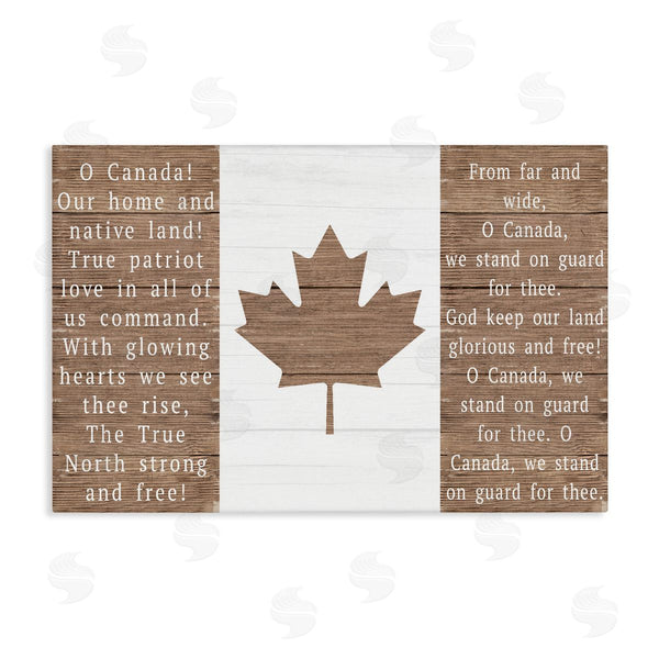 stupell industries Lil' Rue | O Canada Rustic Anthem