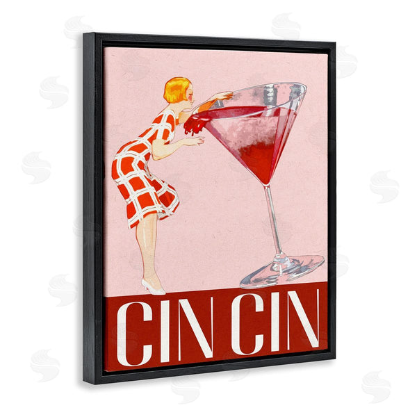 Stupell Industries Lil' Rue | Retro Woman & Cocktail