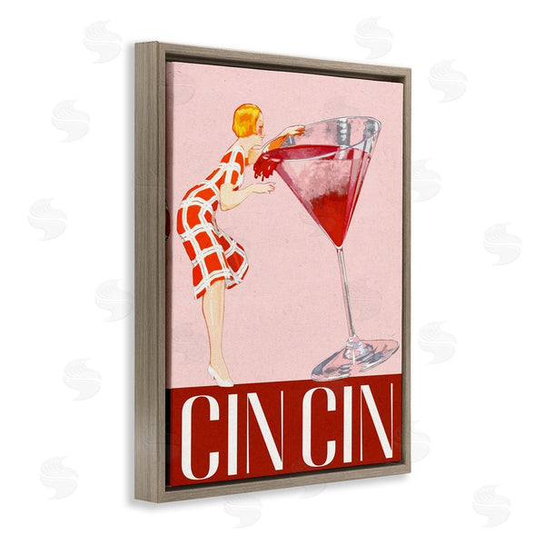 Stupell Industries Lil' Rue | Retro Woman & Cocktail