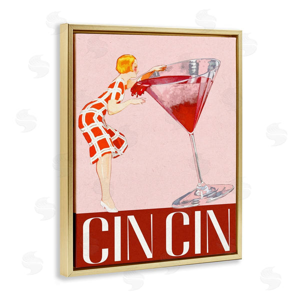 Stupell Industries Lil' Rue | Retro Woman & Cocktail