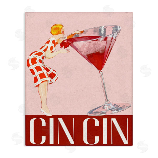 stupell industries Lil' Rue | Retro Woman & Cocktail