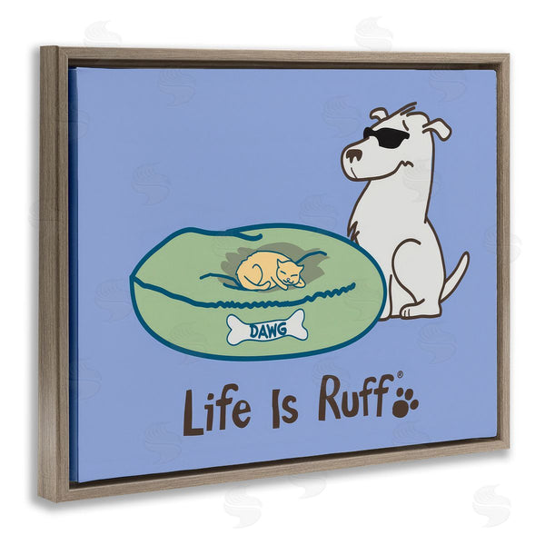 Stupell Industries LIR | Cat On Dog Bed