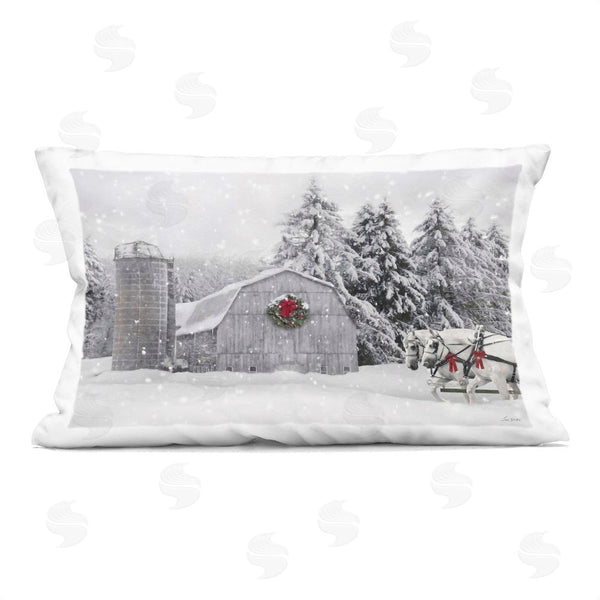 stupell industries Lori Deiter | Snowy Barn & Horses