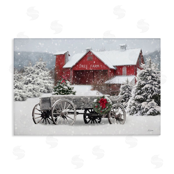 stupell industries Lori Deiter | Winter Wagon & Barn