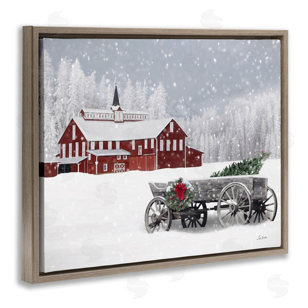 Stupell Industries Lori Deiter | Winter Wagon Scene