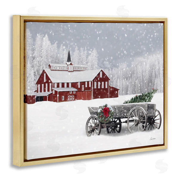 Stupell Industries Lori Deiter | Winter Wagon Scene
