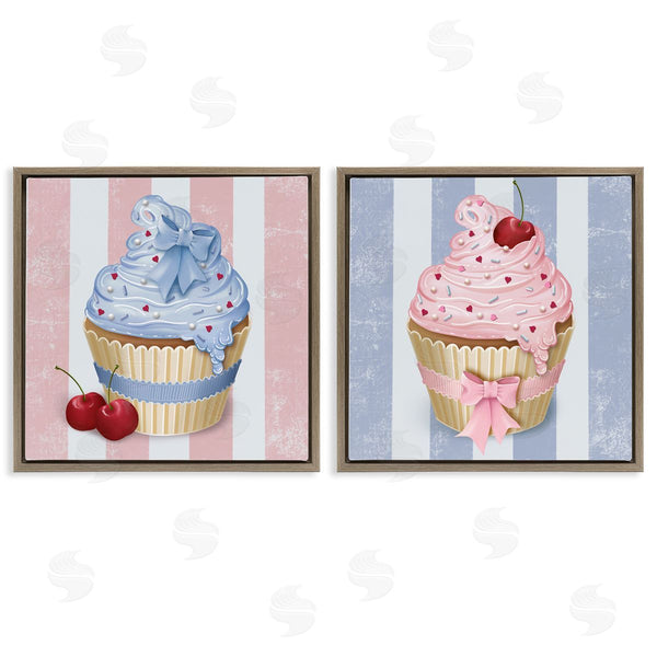 Stupell Industries Lori Mosley | Pink & Blue Cupcakes