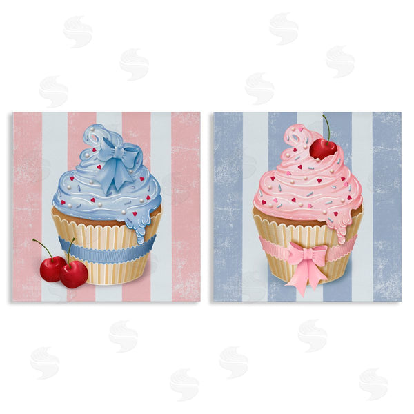 stupell industries Lori Mosley | Pink & Blue Cupcakes