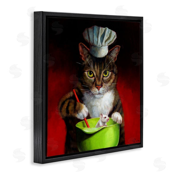 Stupell Industries Lucia Heffernan | Cat Chef & Mouse